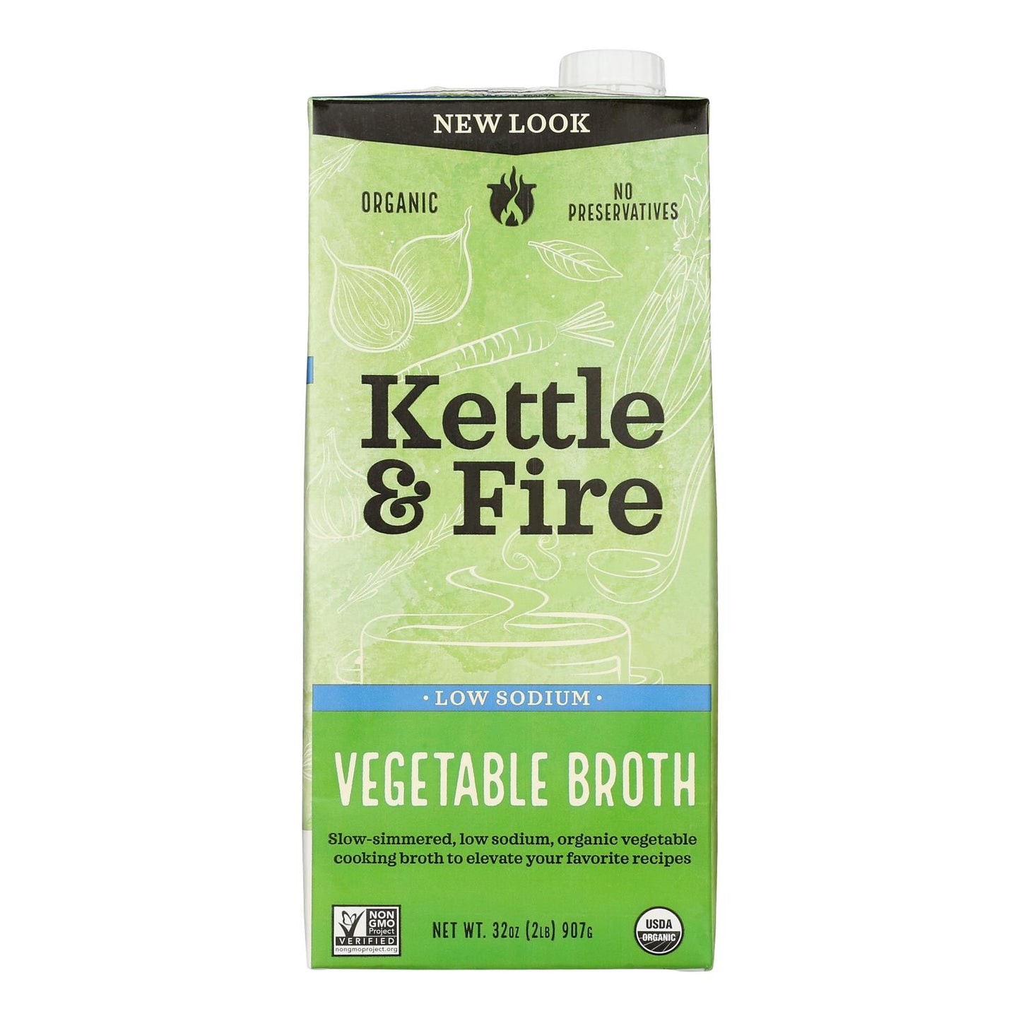 Kettle And Fire - Broth Veg Low Sodium - Case Of 6-32 Oz