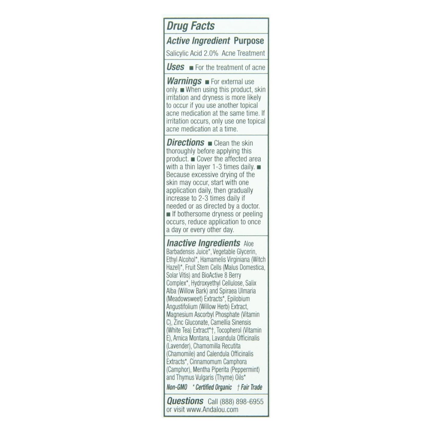 Andalou Naturals Blemish Vanishing Gel - .6 Oz