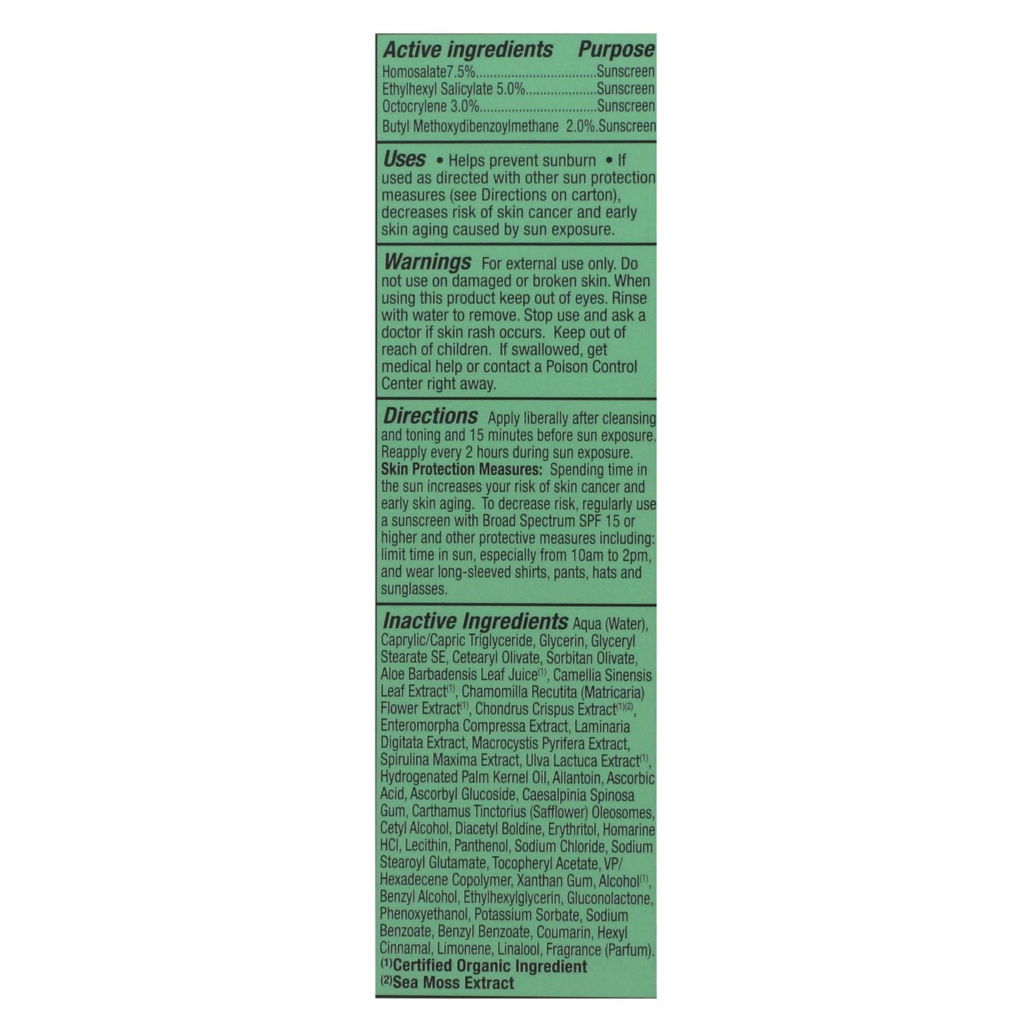 Alba Botanica - Even Advanced Natural Moisturizer Sea Moss Spf 15 - 2 Fl Oz