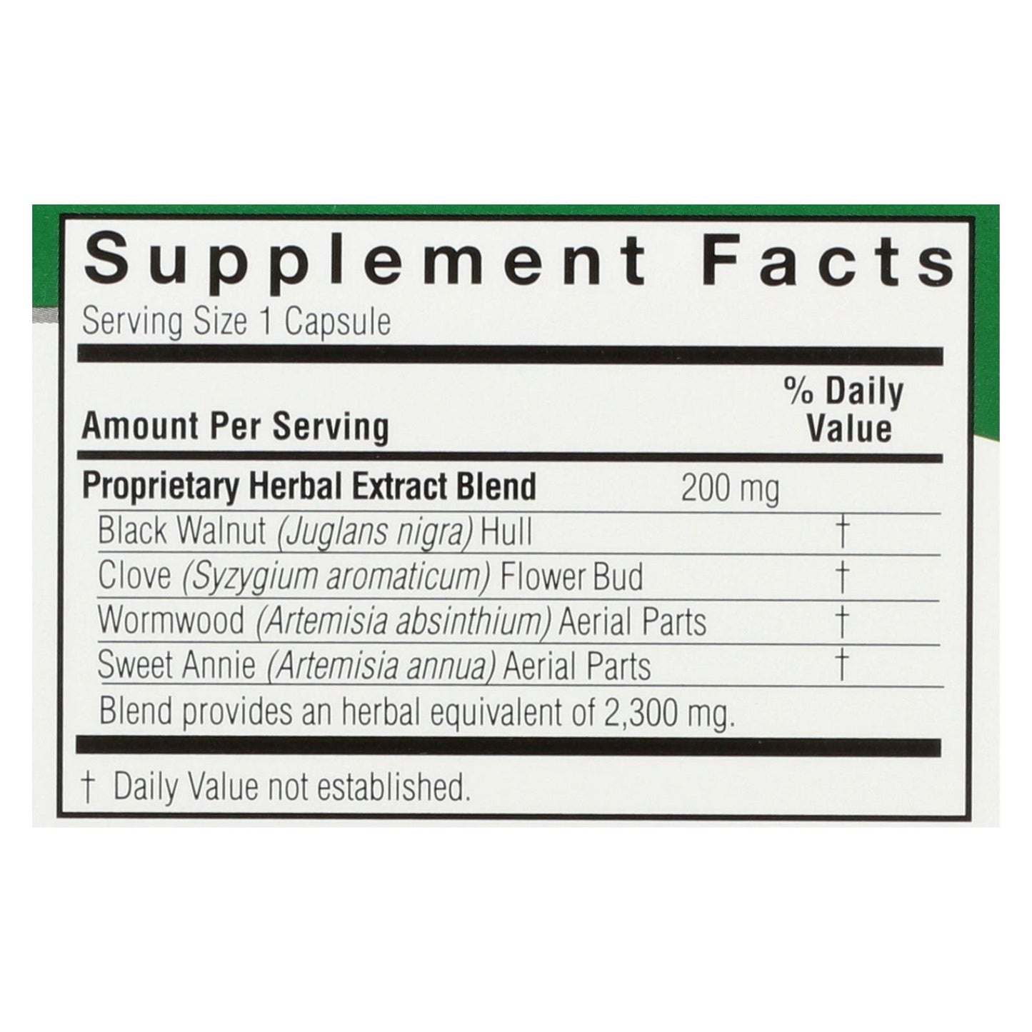 Nature's Answer - Black Walnut And Wormwood - 90 Liquid Capsules