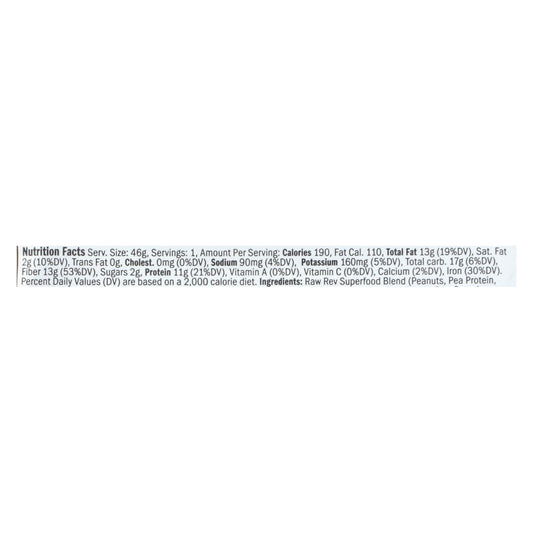 Raw Revolution Glo Crunchy Bar - Peanut Butter And Sea Salt - Case Of 12 - 1.6 Oz.