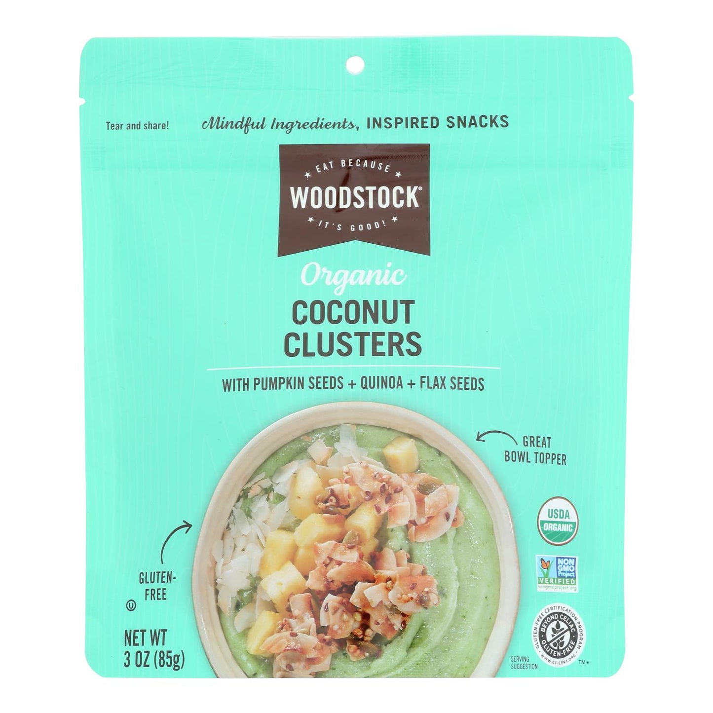 Woodstock - Cnut/clst Flx Qin Seed - Case Of 12-3 Oz