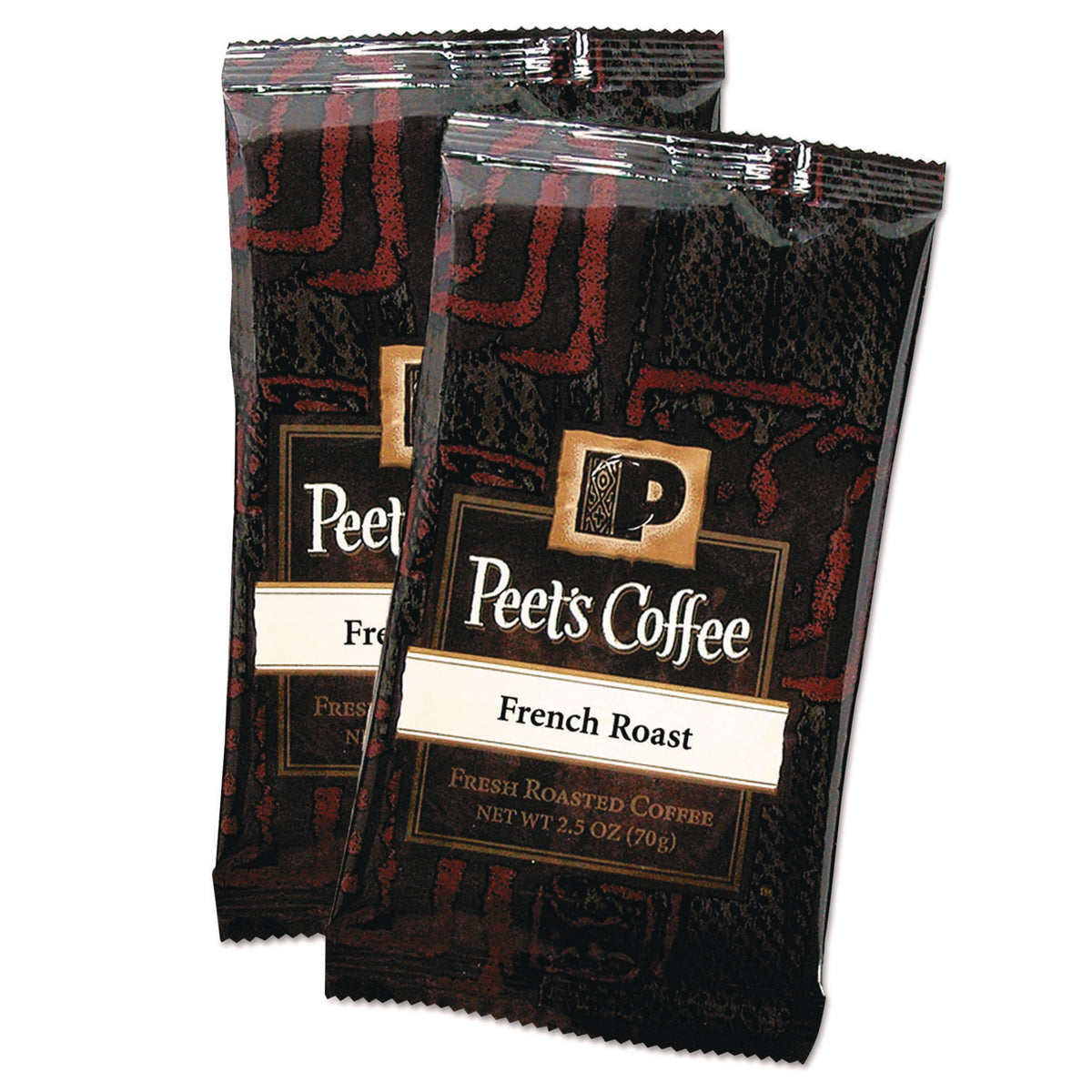 Peet's Coffee Coffee Portion Packs, French Roast, 2.5 oz Frack Pack, 18/Box (504914)