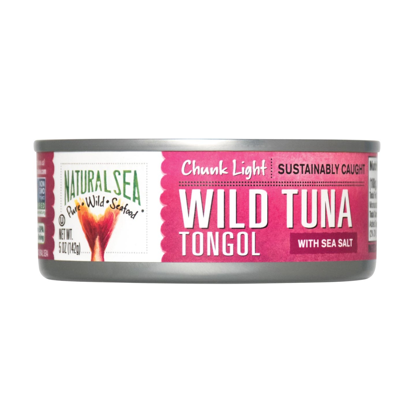Natural Sea Wild Tongol Tuna, Salted, Chunk Light - Case Of 12 - 5 Oz