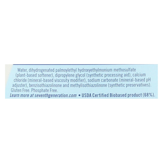 Seventh Generation Natural Liquid Fabric Softener - Free And Clear - Case Of 6 - 32 Fl Oz.