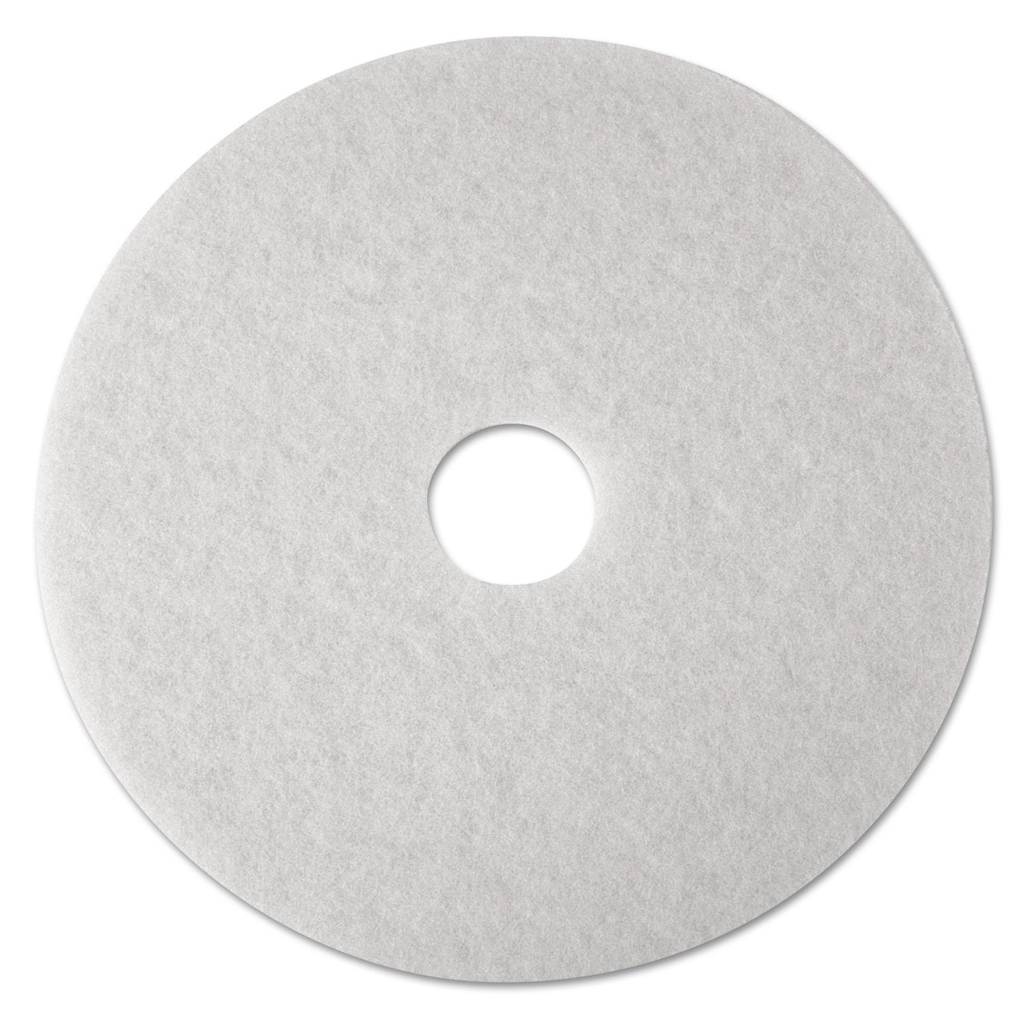 3M Low-Speed Super Polishing Floor Pads 4100, 24" Diameter, White, 5/Carton (MMM08488)