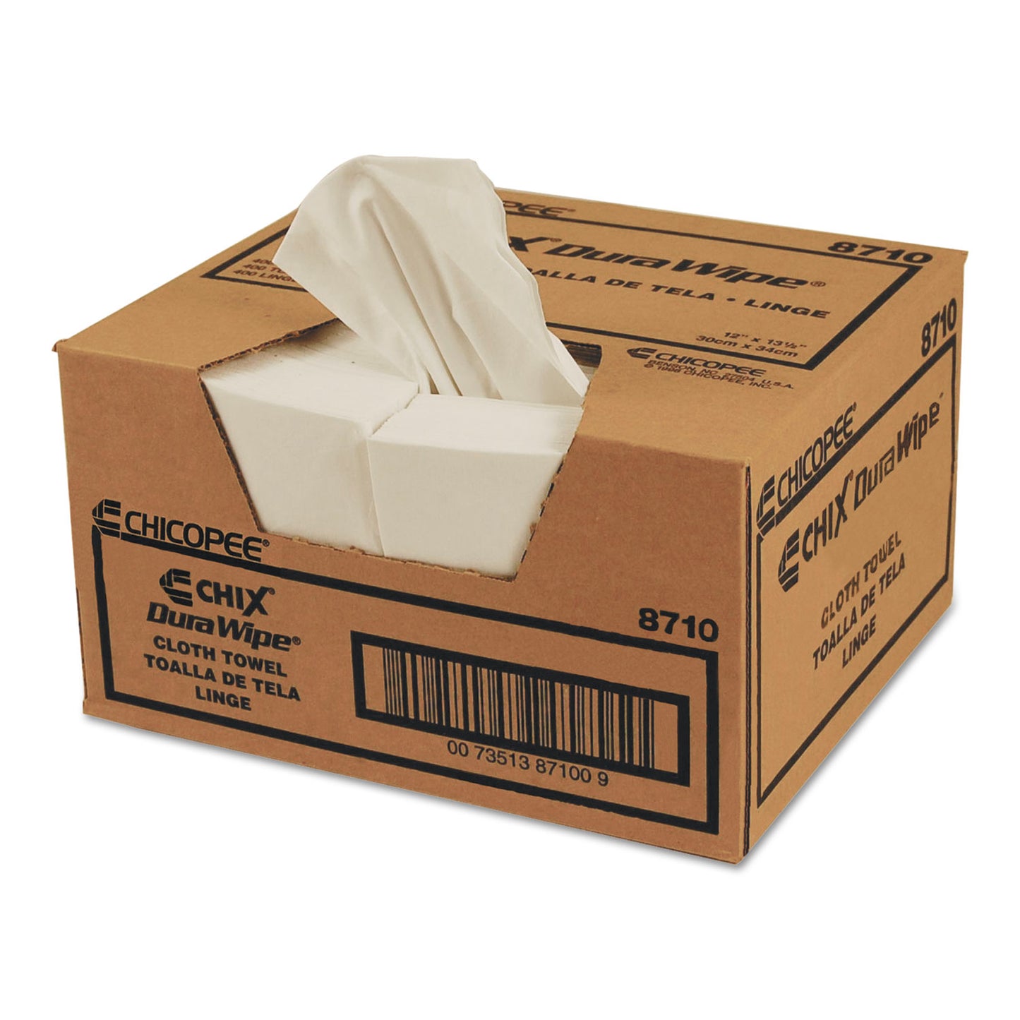 Chicopee VeraClean Critical Cleaning Wipes, Smooth Texture, 1/4 Fold, 1-Ply, 12 x 13, Unscented, White, 400/Carton (CHI8710)