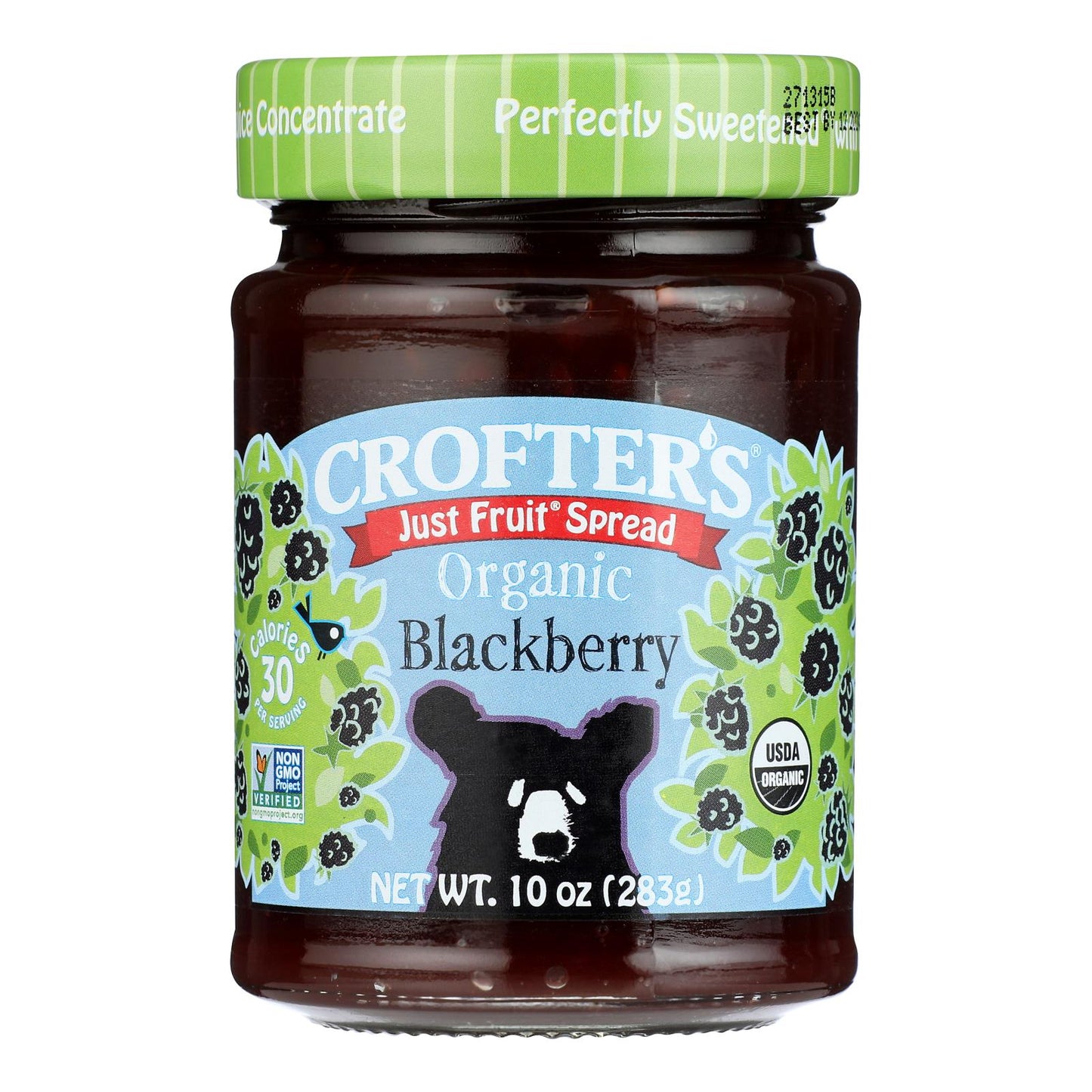Crofters Fruit Spread - Organic - Just Fruit - Blackberry - 10 Oz - Case Of 6