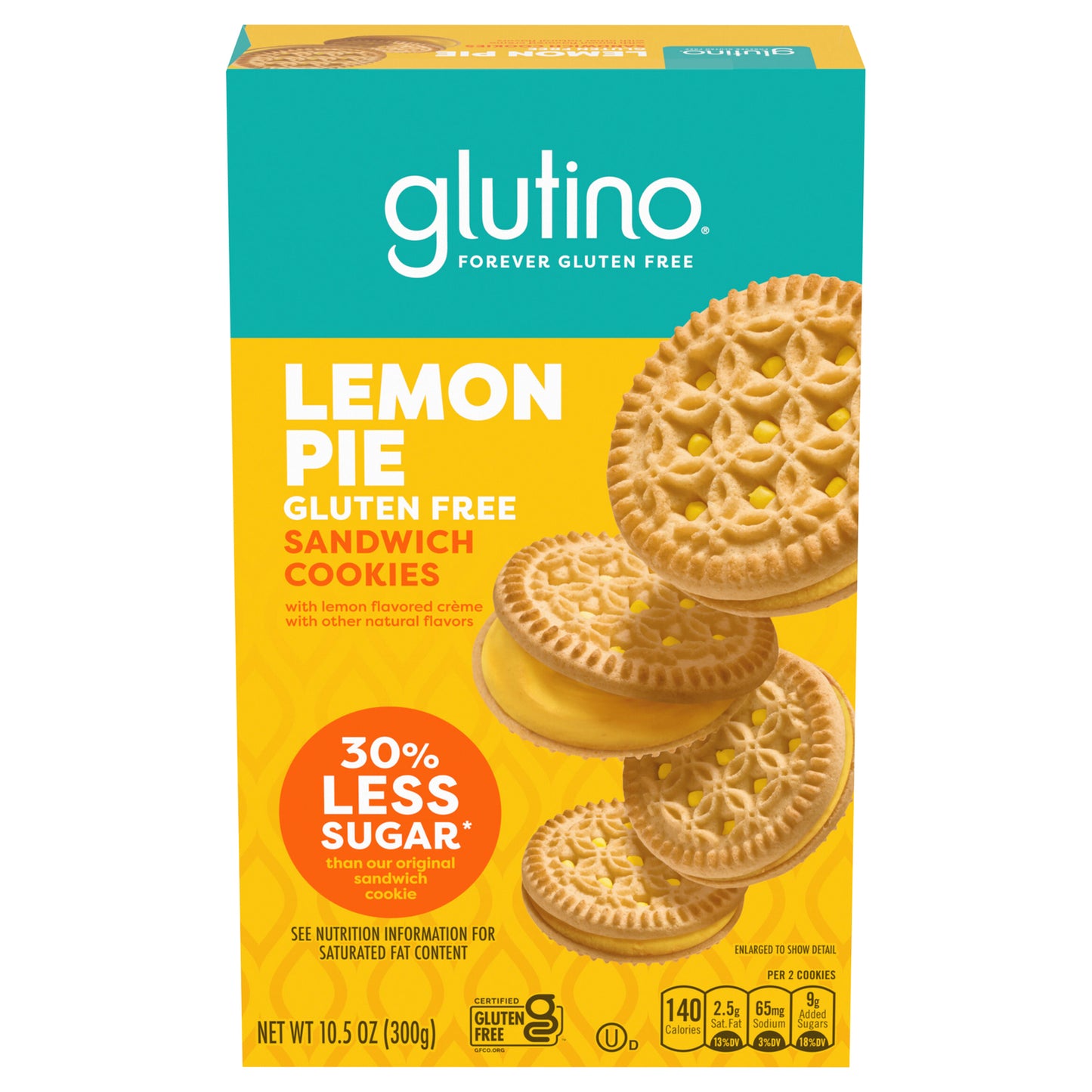 Glutino - Cookie Lemon Pie - Cs Of 8-10.5 Oz