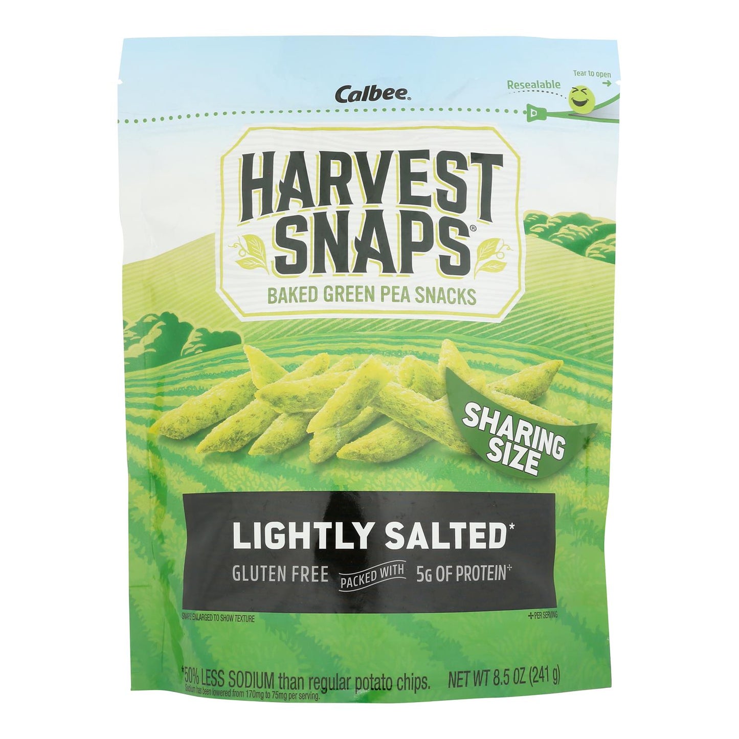 Harvest Snaps - Crisps Grn Pea Lghtly Slt - Cs Of 6-8.5 Oz