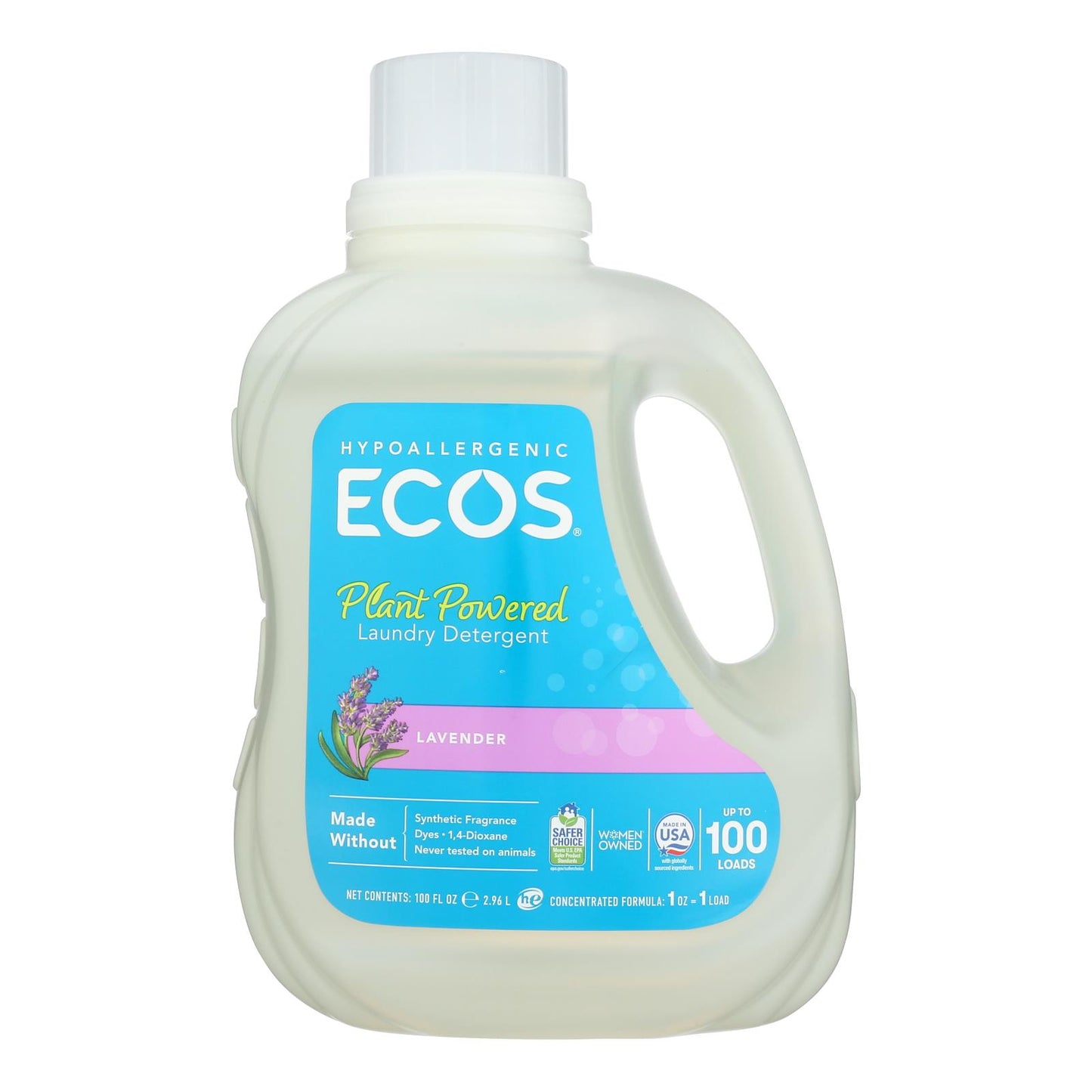 Earth Friendly Ecos Ultra 2x All Natural Laundry Detergent - Lavender - 100 Fl Oz