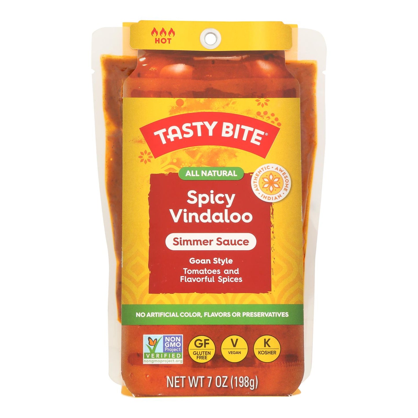 Tasty Bite - Simmer Sce Spicy Vindaloo - Cs Of 10-7 Oz