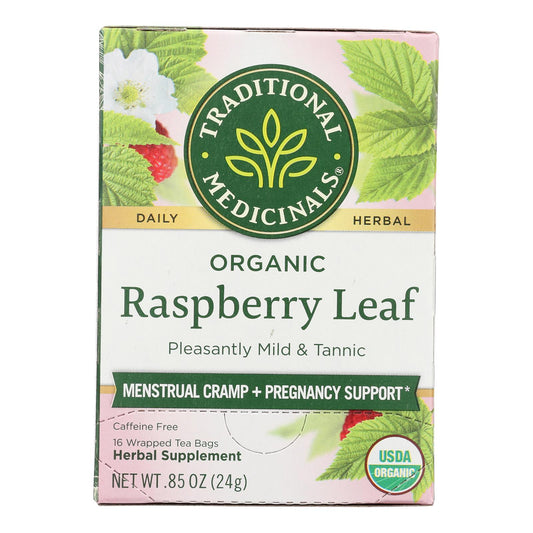 Traditional Medicinals Organic Raspberry Leaf Herbal Tea - Caffeine Free - 16 Bags