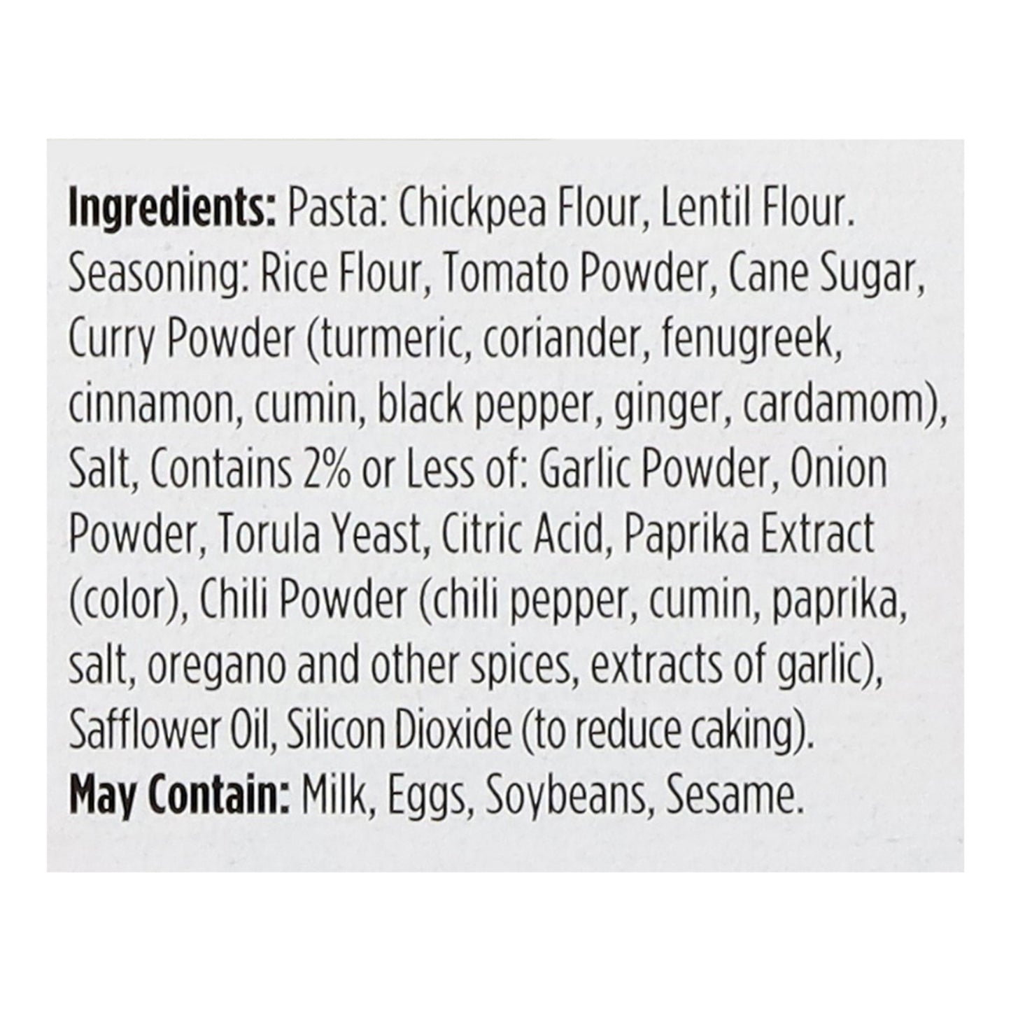 Chickapea Pasta - Chkp Psta 1 Pot Tom Curry - Cs Of 6-7 Oz