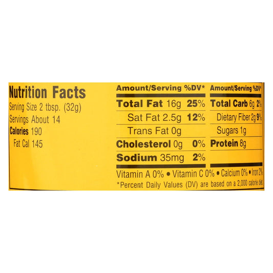 Cream Nut Peanut Butter - Smooth - Natural - Case Of 6 - 17 Oz