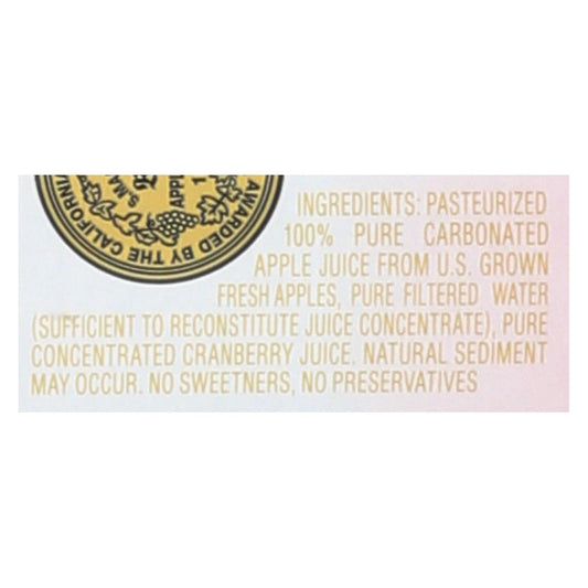 Martinelli's Sparkling Juice - Apple Cranberry - Case Of 12 - 25.4 Fl Oz.