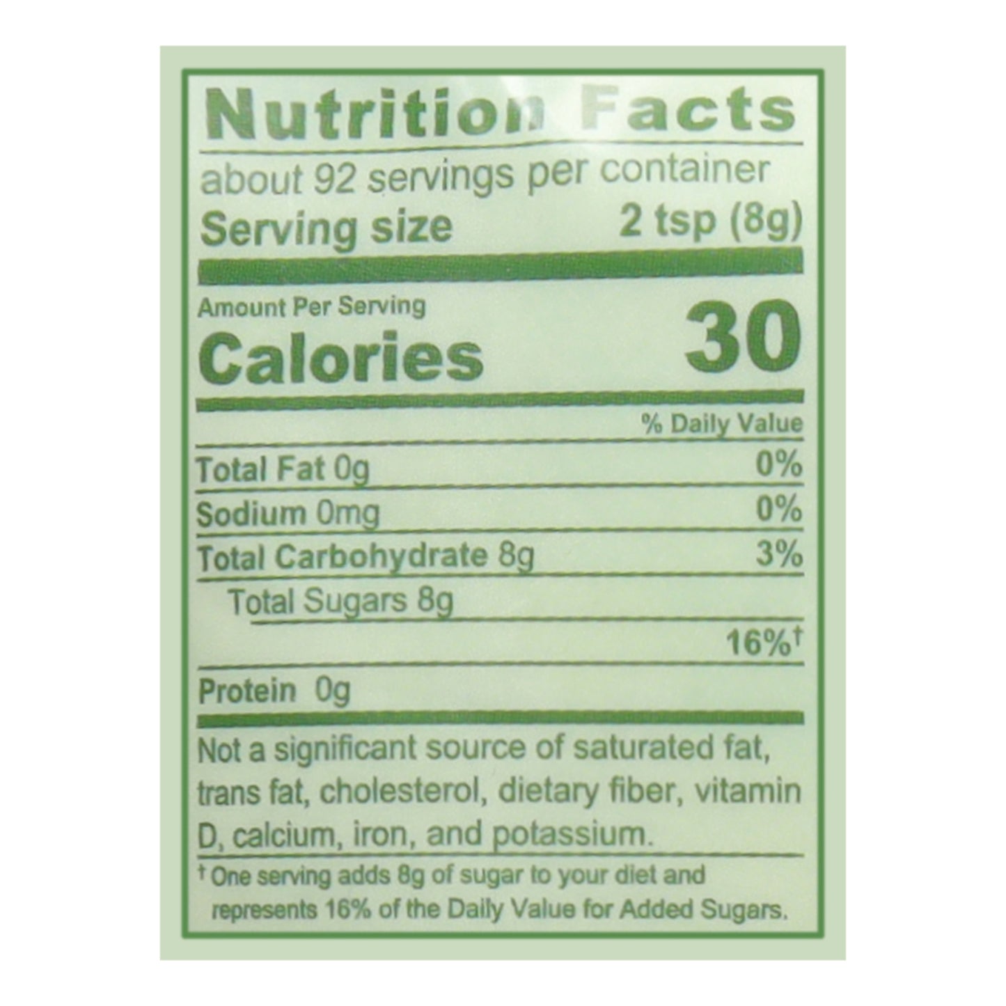 Wholesome - Sugar Og2 Cane Regen - Cs Of 12-26 Oz