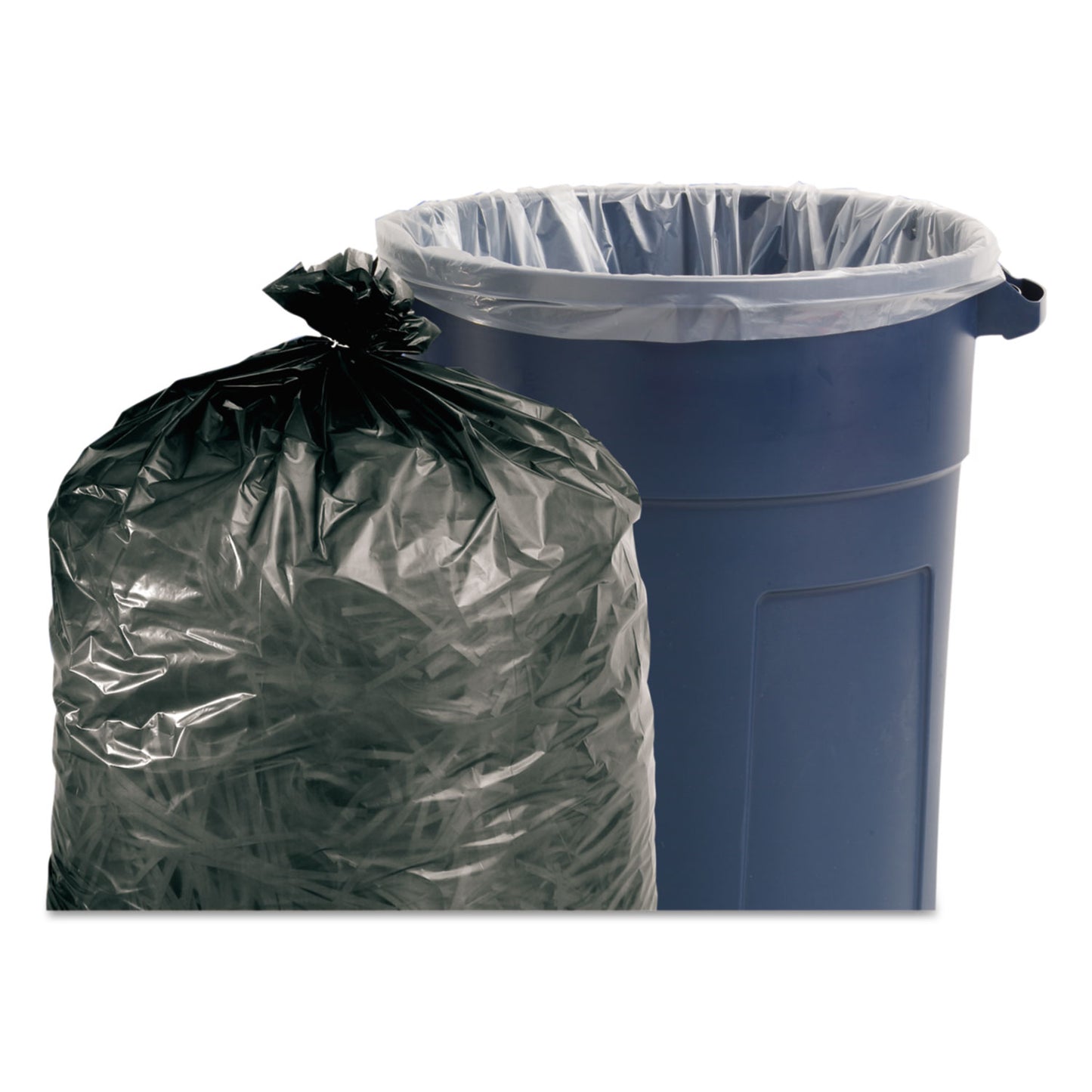 AbilityOne 8105015346826, SKILCRAFT Insect Repellent Trash Bags, 55 gal, 2 mil, 37" x 52", Black, Flat Pack, 65/Box