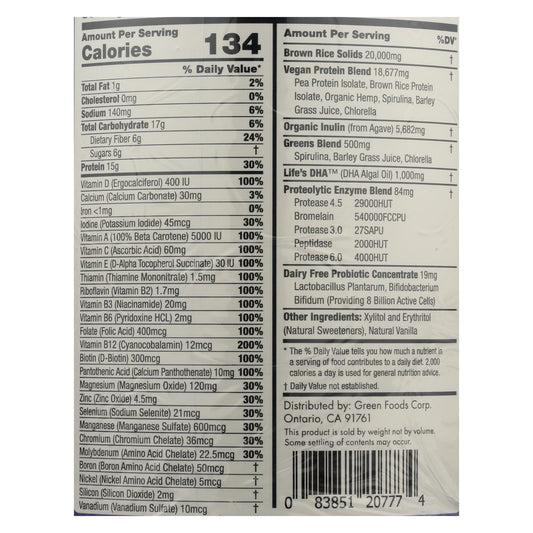 Green Foods True Vitality Plant Protein Shake In Vanilla - 1 Each - 25.2 Oz