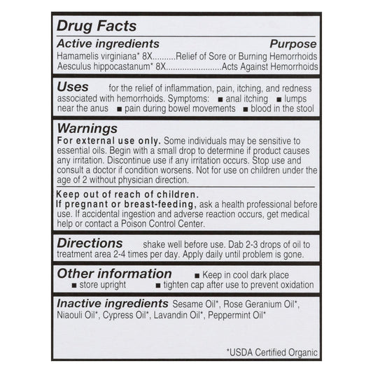 Forces Of Nature Hemorrhoid Control Extra Strength Certified Organic Medicine - 1 Each - 5 Ml