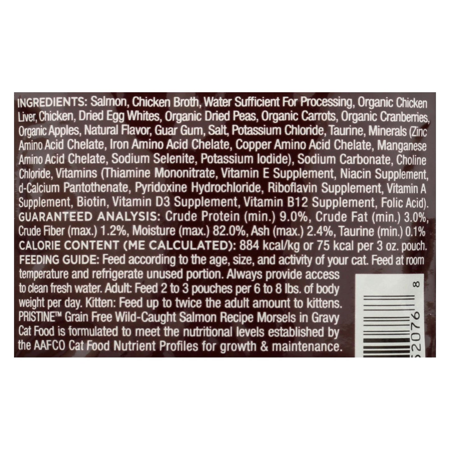 Castor & Pollux Wet Cat Food Pristine Grain-free Wild-caught Salmon Recipe - Case Of 24 - 3 Oz