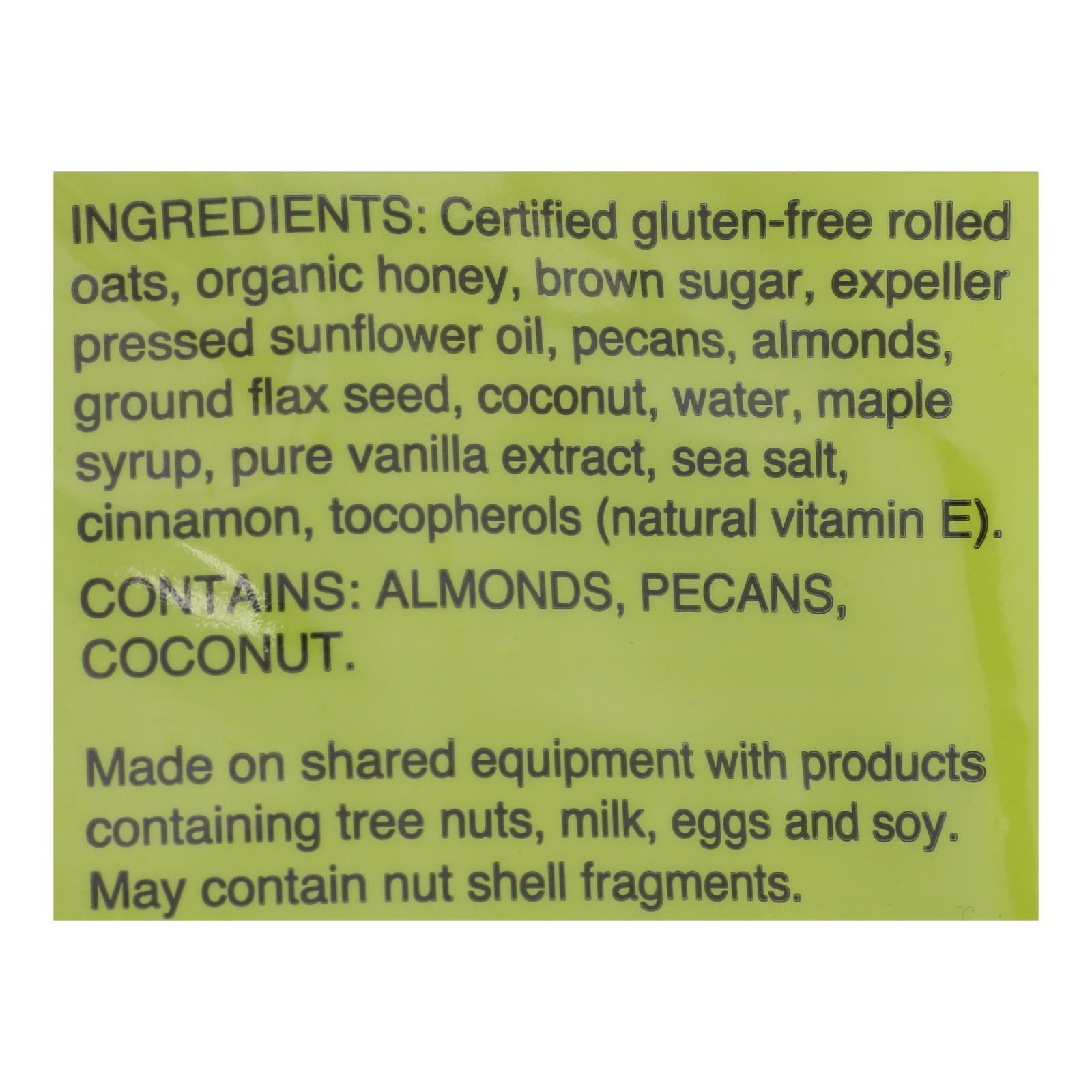 Jessica's Natural Foods Gluten Free Pecan Almond Granola - Case Of 12 - 11 Oz