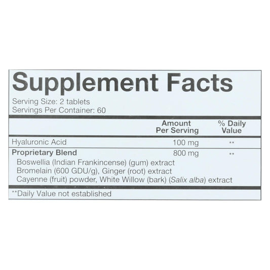 One Serving Size Of Youtheory Hyaluronic Acid Advanced - 1 Each - 120 Tab