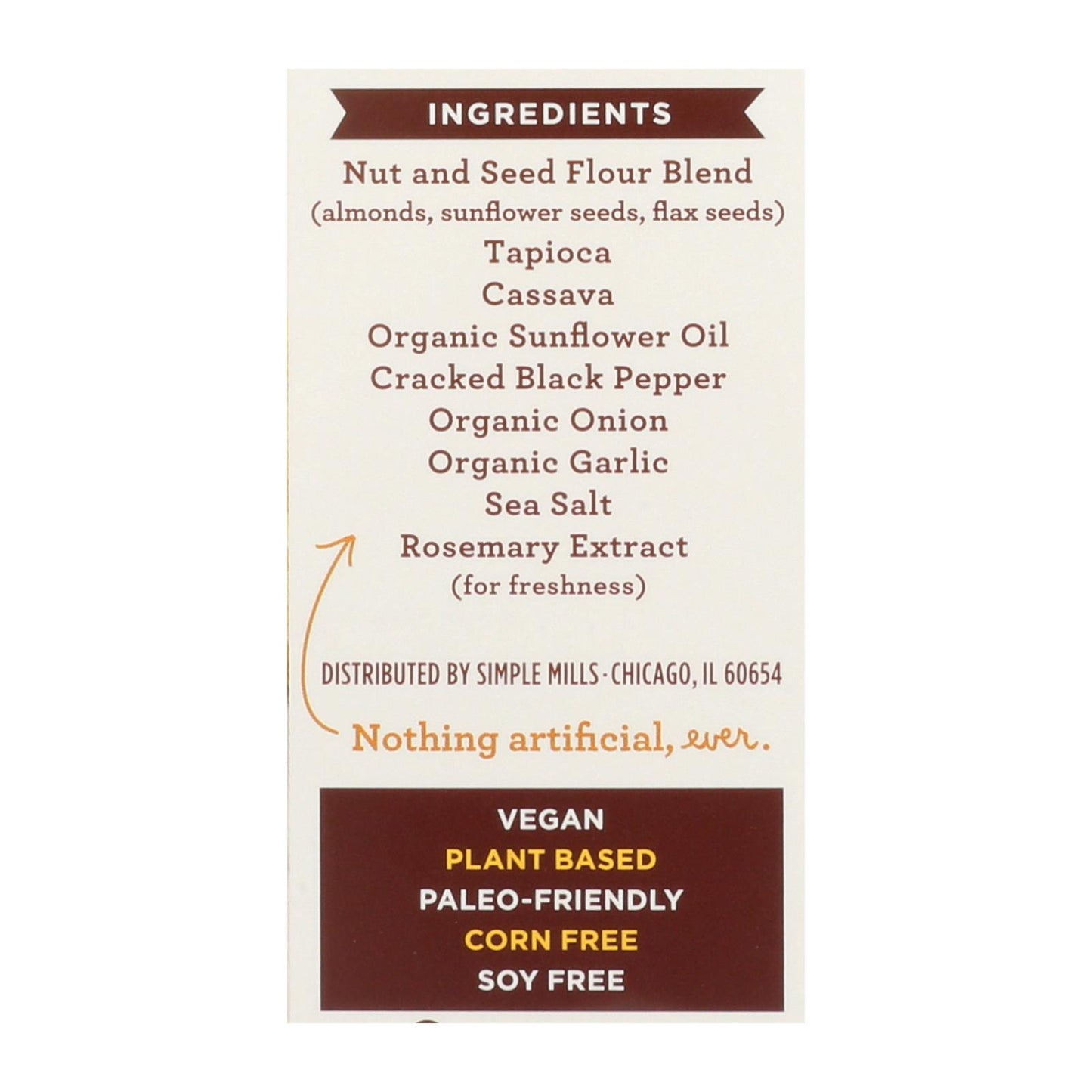 Simple Mills Cracked Black Pepper Almond Flour - Case Of 6 - 4.25 Oz