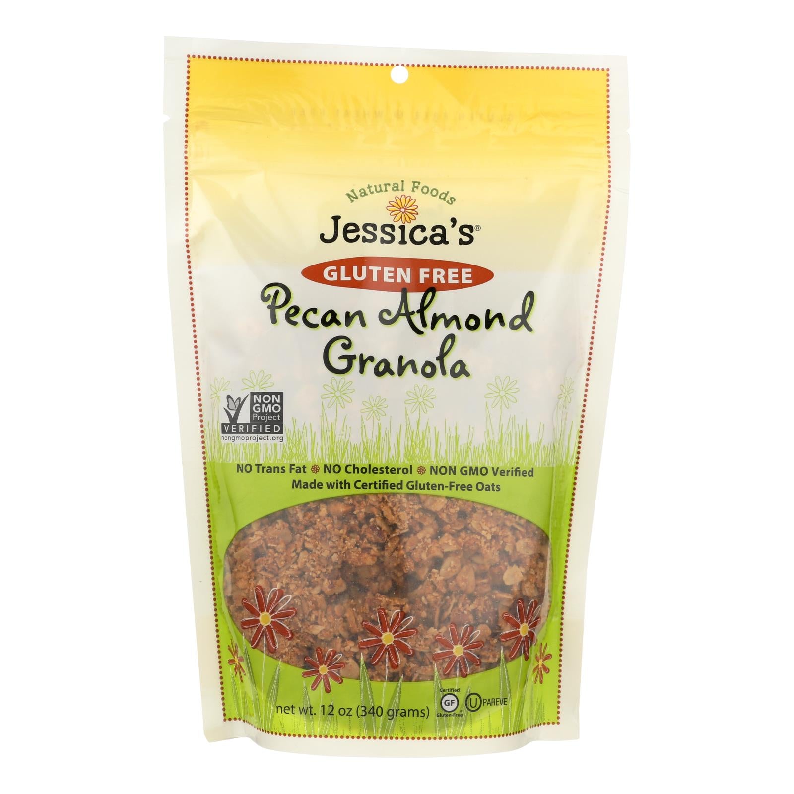 Jessica's Natural Foods Gluten Free Pecan Almond Granola - Case Of 12 - 11 Oz