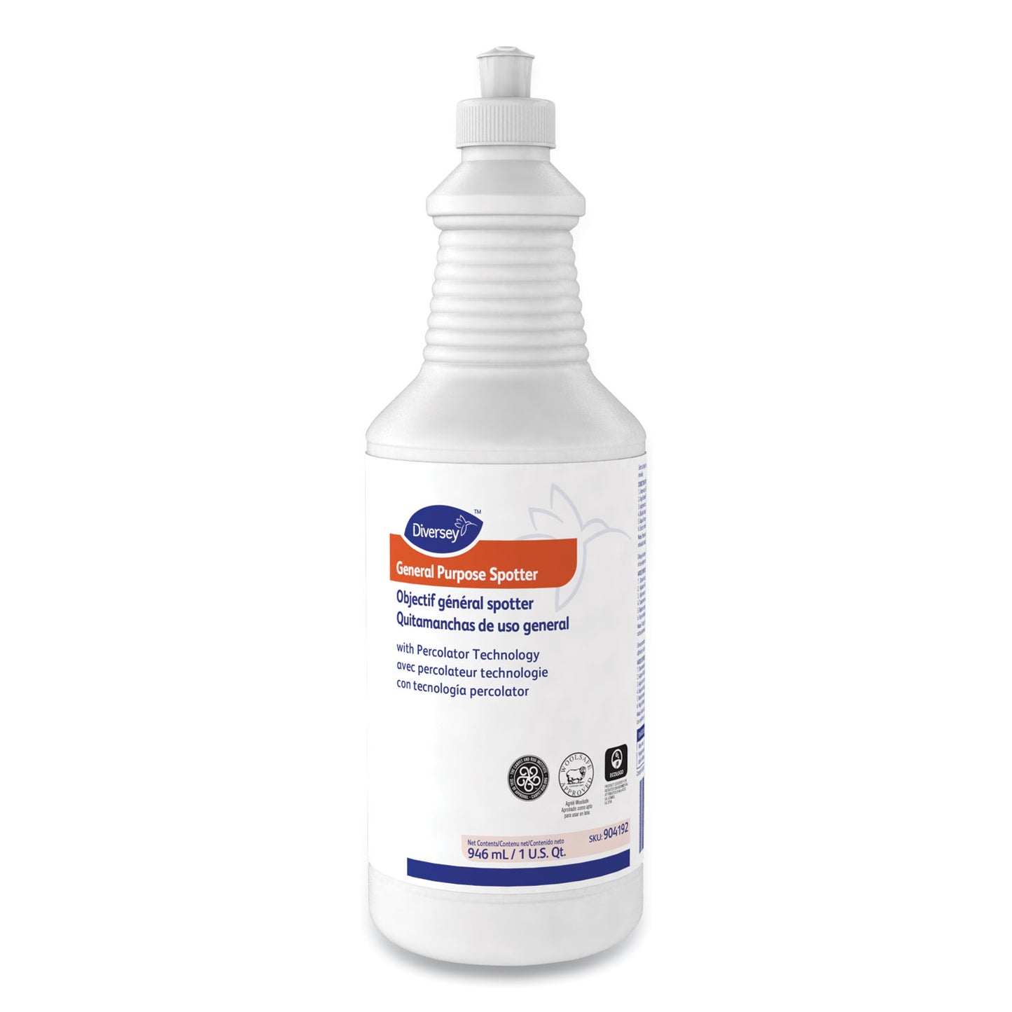 Diversey General Purpose Spotter, Floral Scent, Liquid, 1 qt Squeeze Bottle, 6/Carton (DVO101109763)