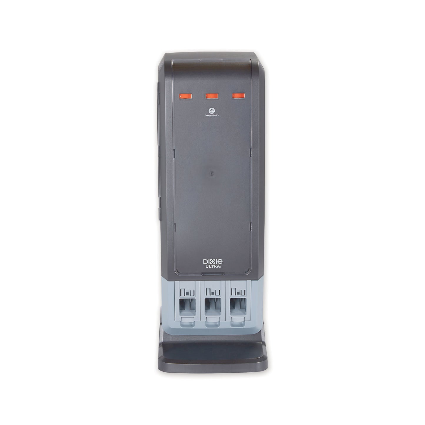 Dixie SmartStock Tri-Tower Dispenser, Forks/Knives/Spoons, 13.16 x 16.07 x 31.03, Black/Gray (DXEDUSSTDSP3)