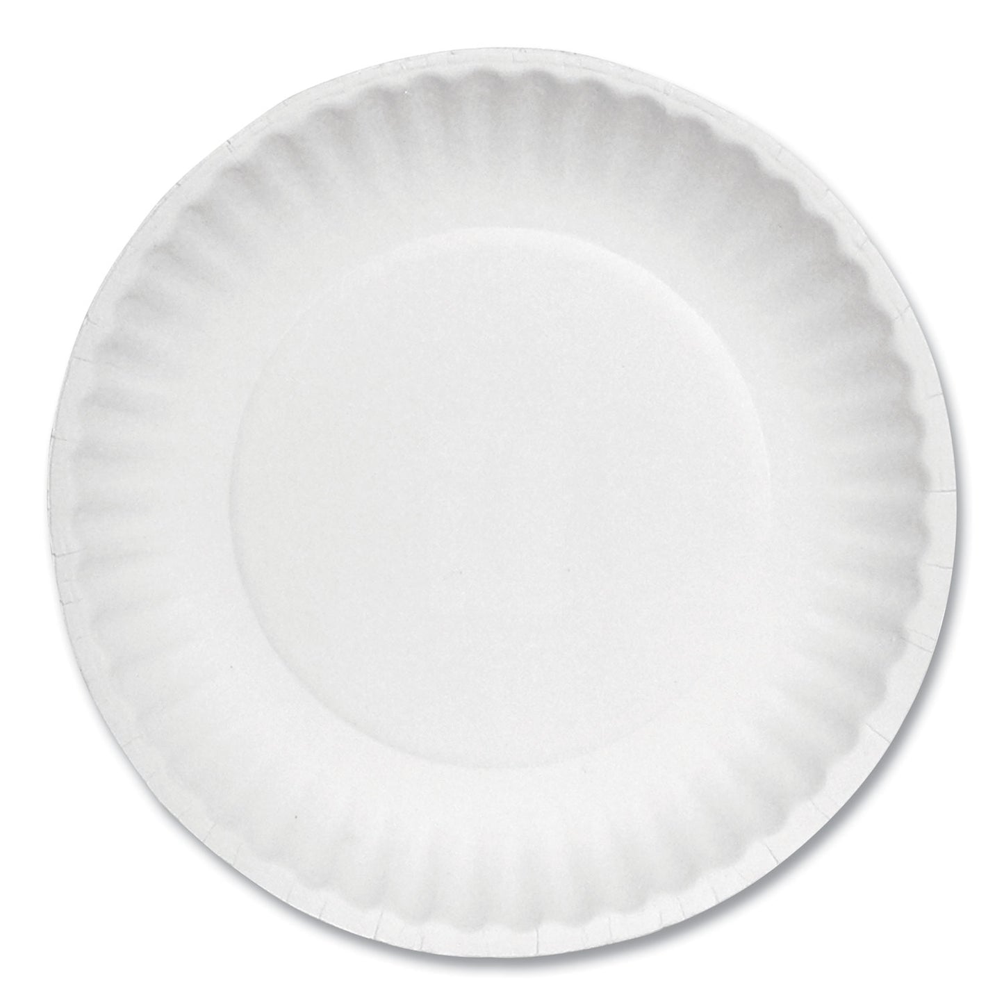 AJM Packaging White Paper Plates, 6" dia, 100/Pack, 10 Packs/Carton (AJMPP6GREWH)