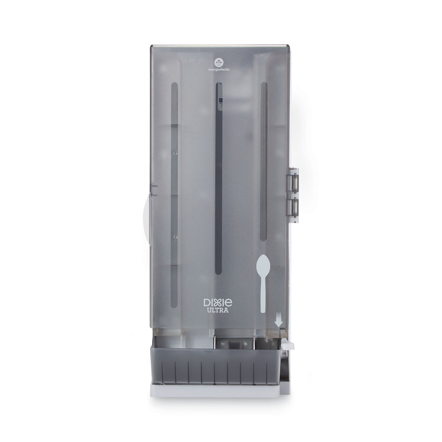 Dixie SmartStock Utensil Dispenser, Spoons, 10 x 8.78 x 24.75, Smoke (DXESSSPD120)