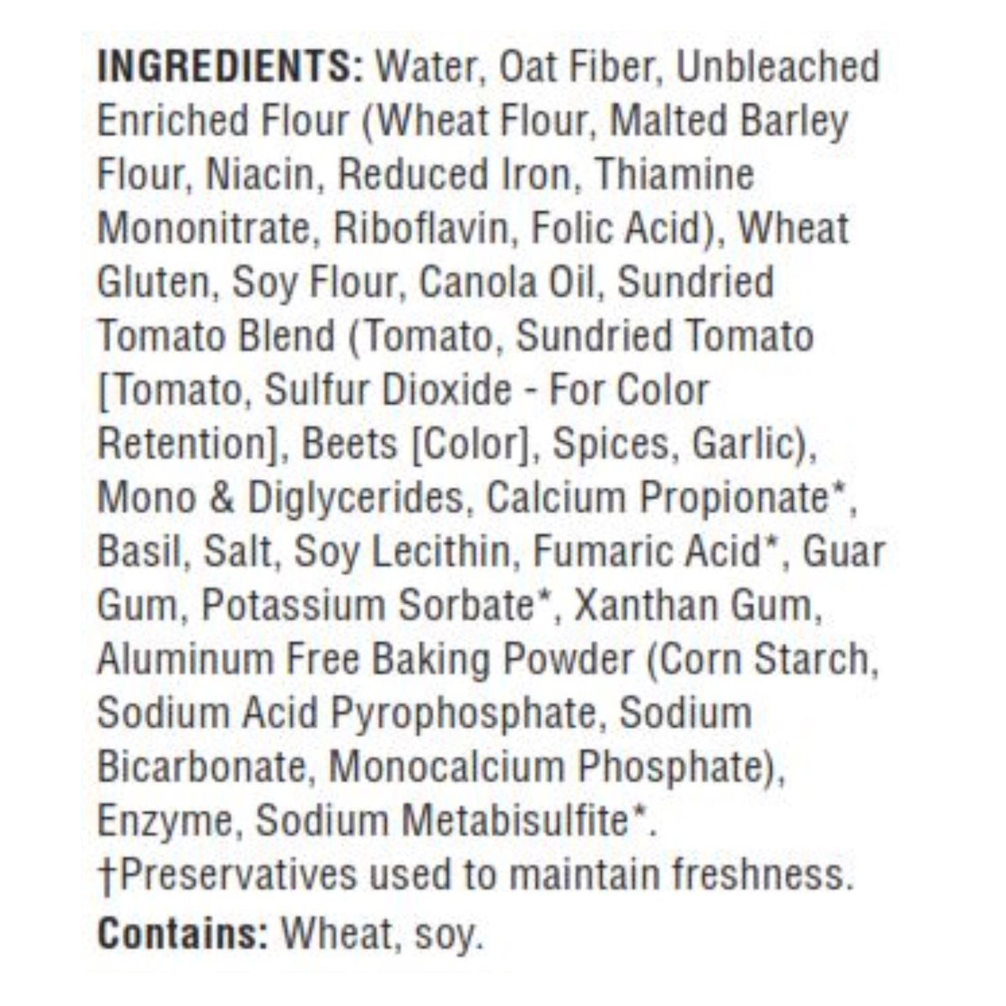 Tumaro'S 8-inch Sundried Tomato Basil Carb Wise Wraps - Case of 6 - 8 CT