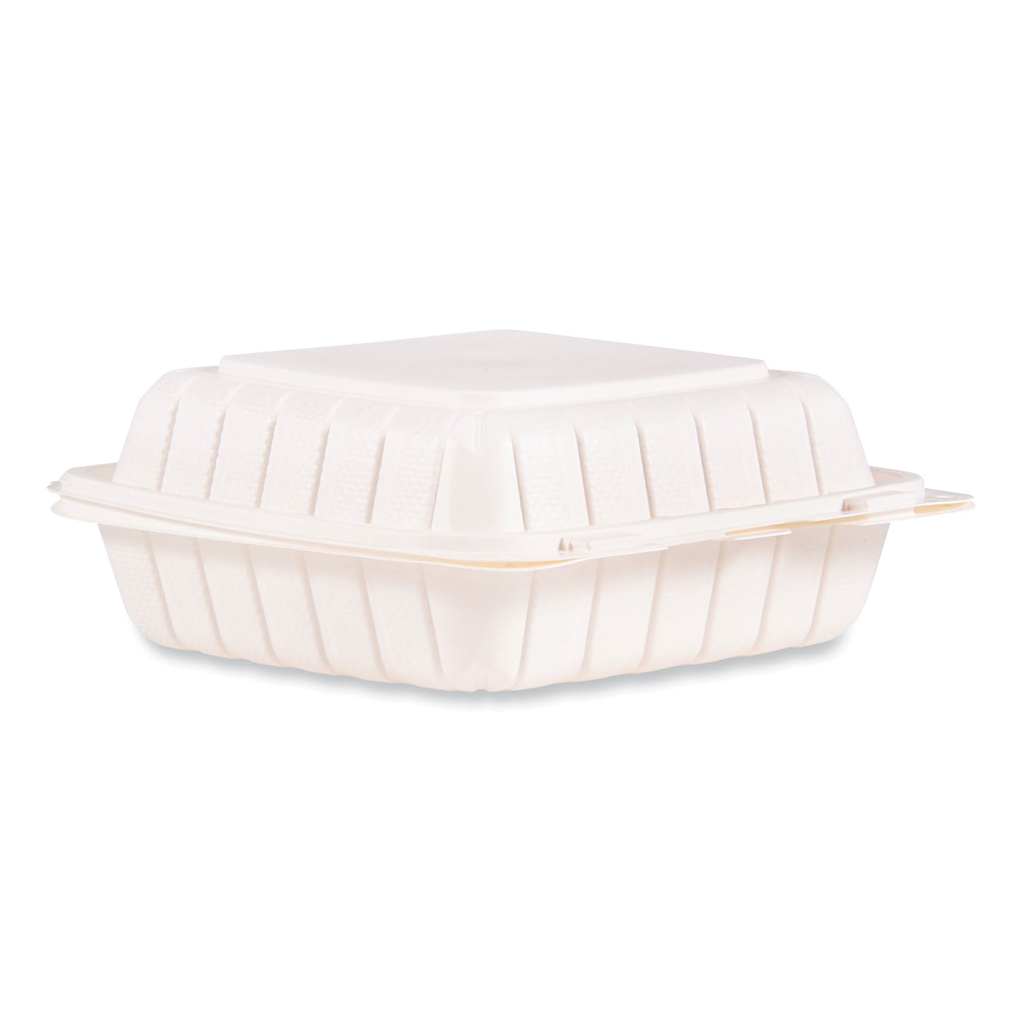 Dart Hinged Lid Containers, Single Compartment, 8.25 x 8 x 3, White, Plastic, 150/Carton (DCC85MFPPHT1R)