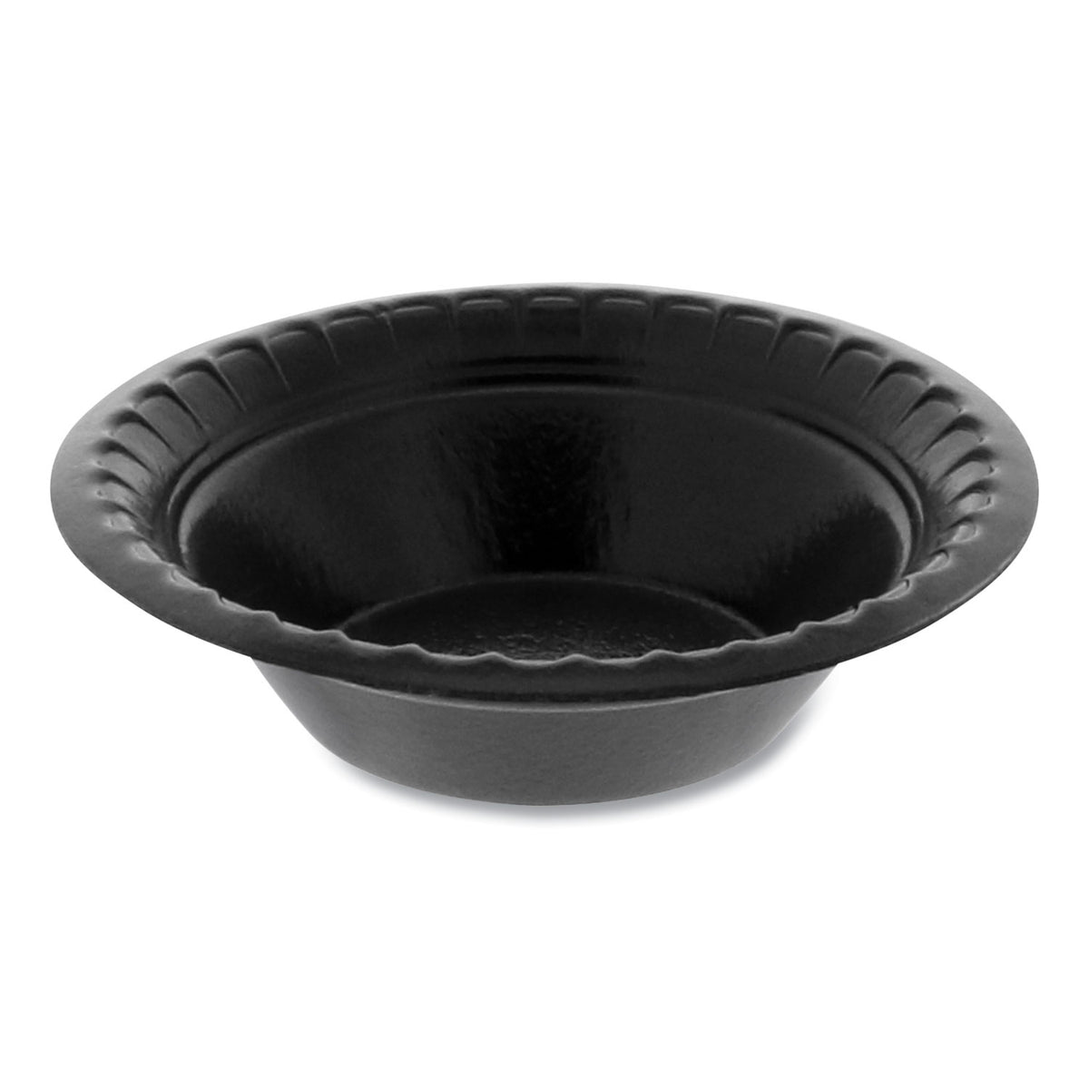 Pactiv Evergreen Placesetter Deluxe Laminated Foam Dinnerware, Bowl, 4 oz, Black, 1,250/Carton (PCTYTKB00040000)
