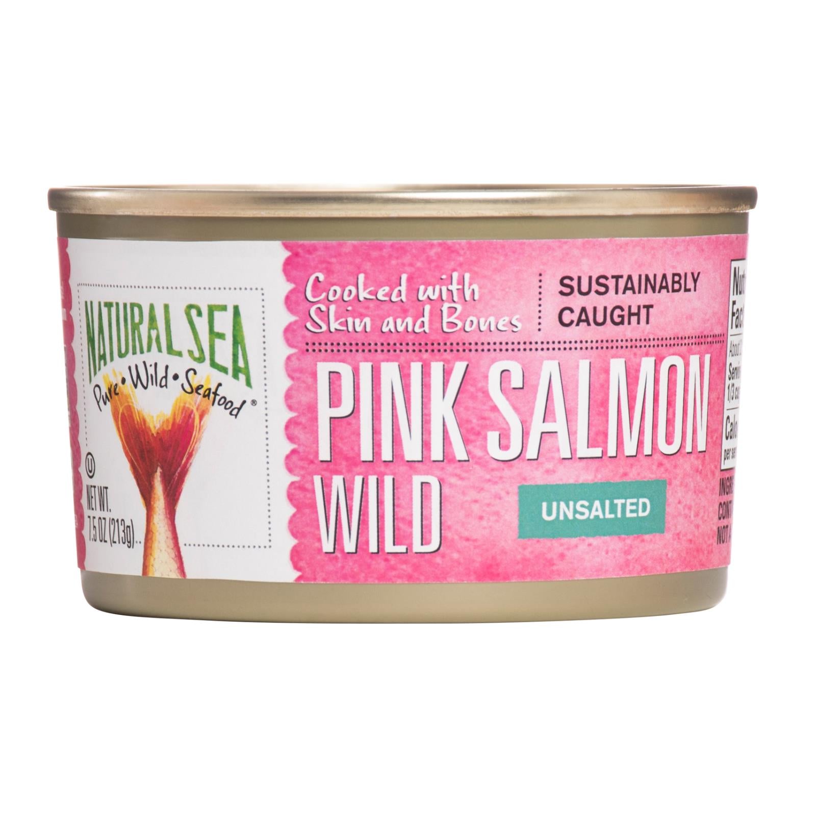 Natural Sea Wild Pink Salmon, Unsalted - 1 Each 1 - 7.5 Oz