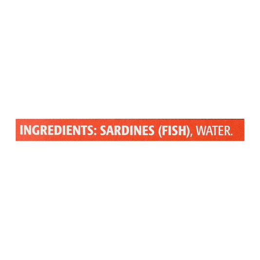 Season Brand Skinless And Boneless Sardines In Water - No Salt Added - Case Of 12 - 4.25 Oz.