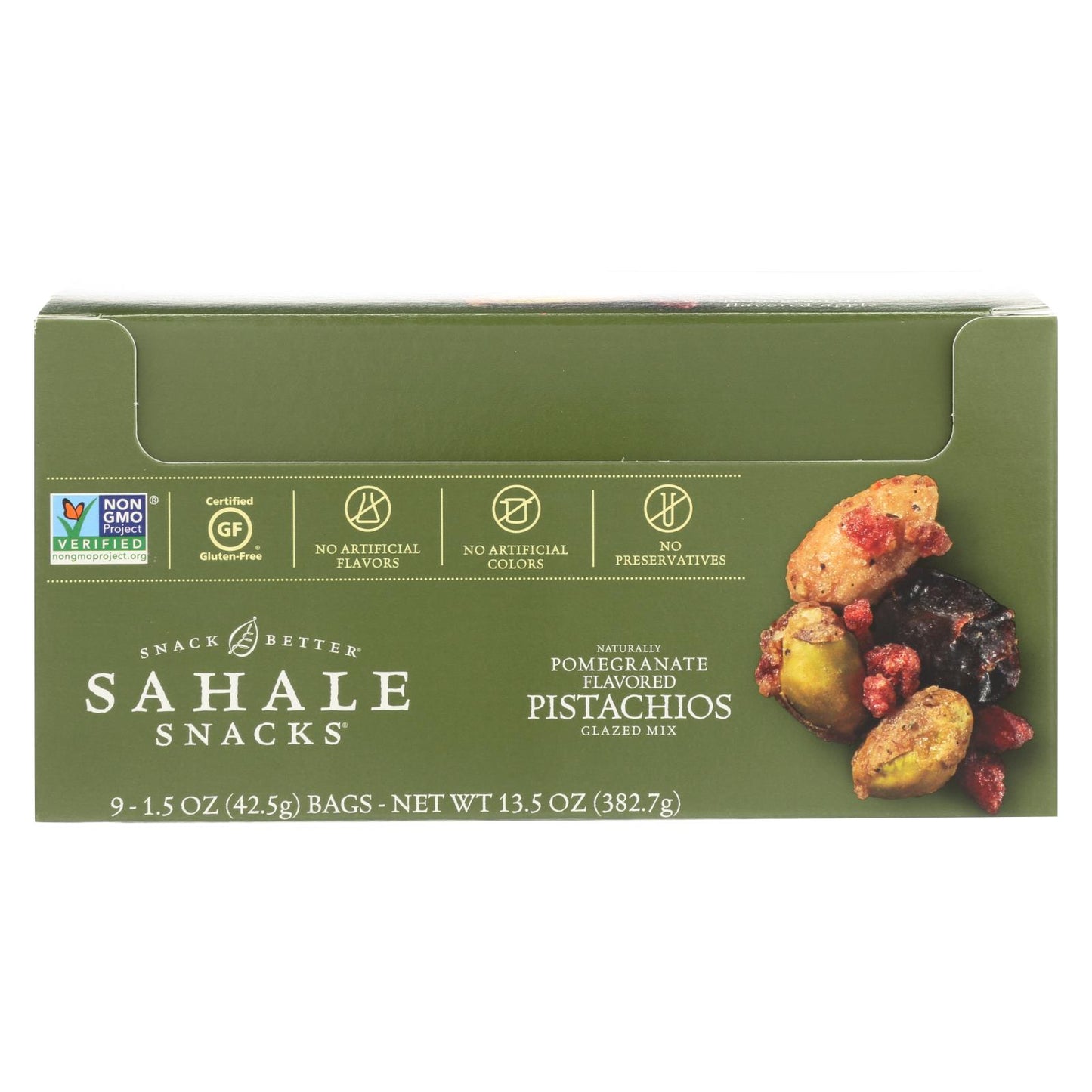 Sahale Glazed Mix With Pomegranate Flavored Pistachios - Case Of 9 - 1.5 Oz