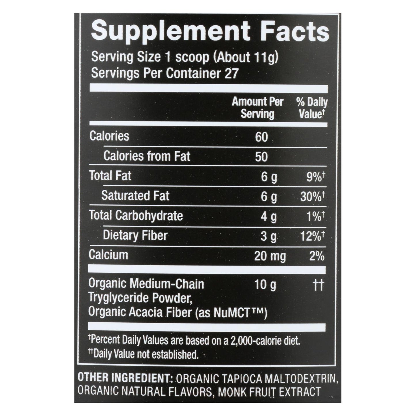 Nutiva - Powder Mct Vanilla - 1 Each - 10.6 Oz