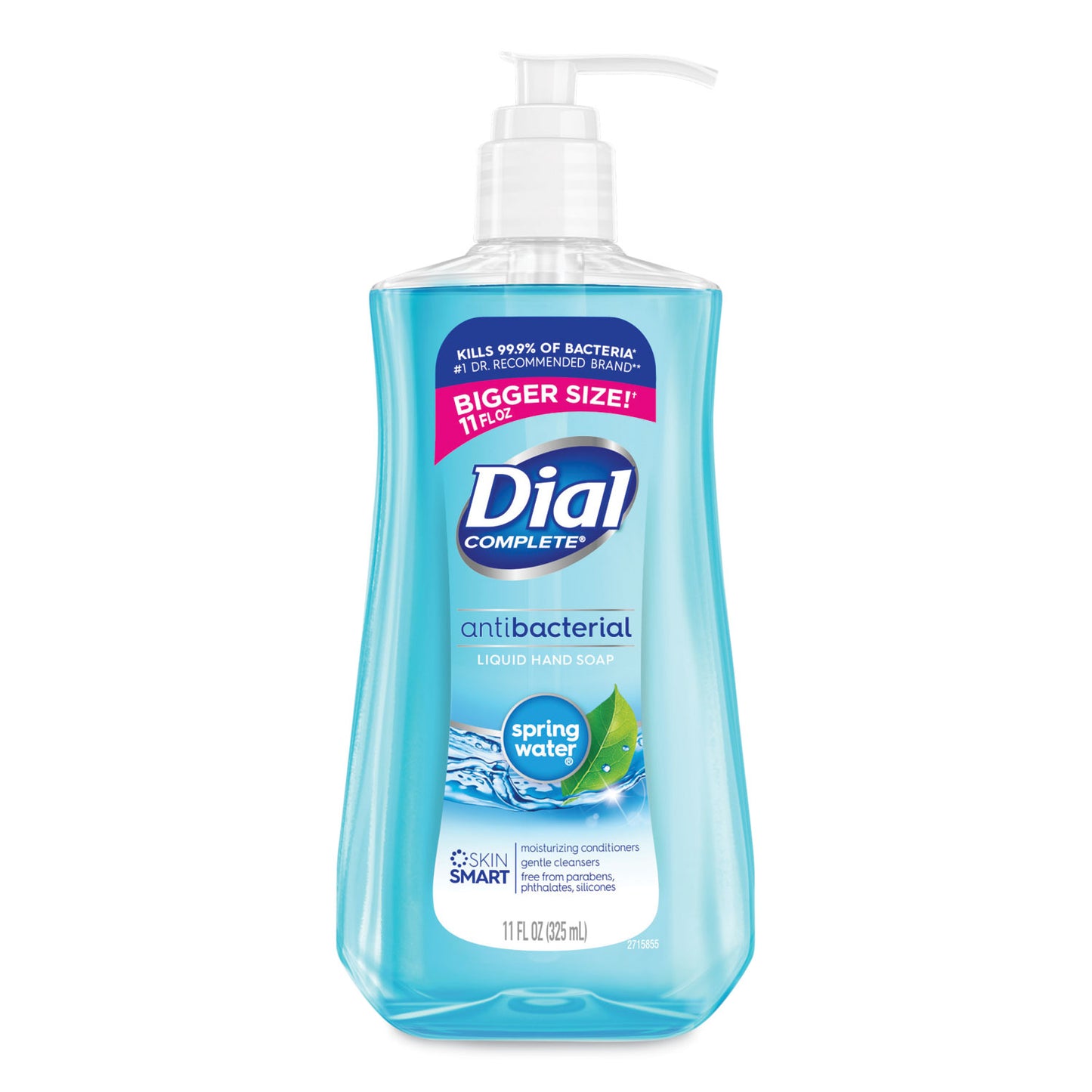 Dial Antibacterial Liquid Hand Soap, Spring Water Scent, 11 oz, 12/Carton (DIA20952)