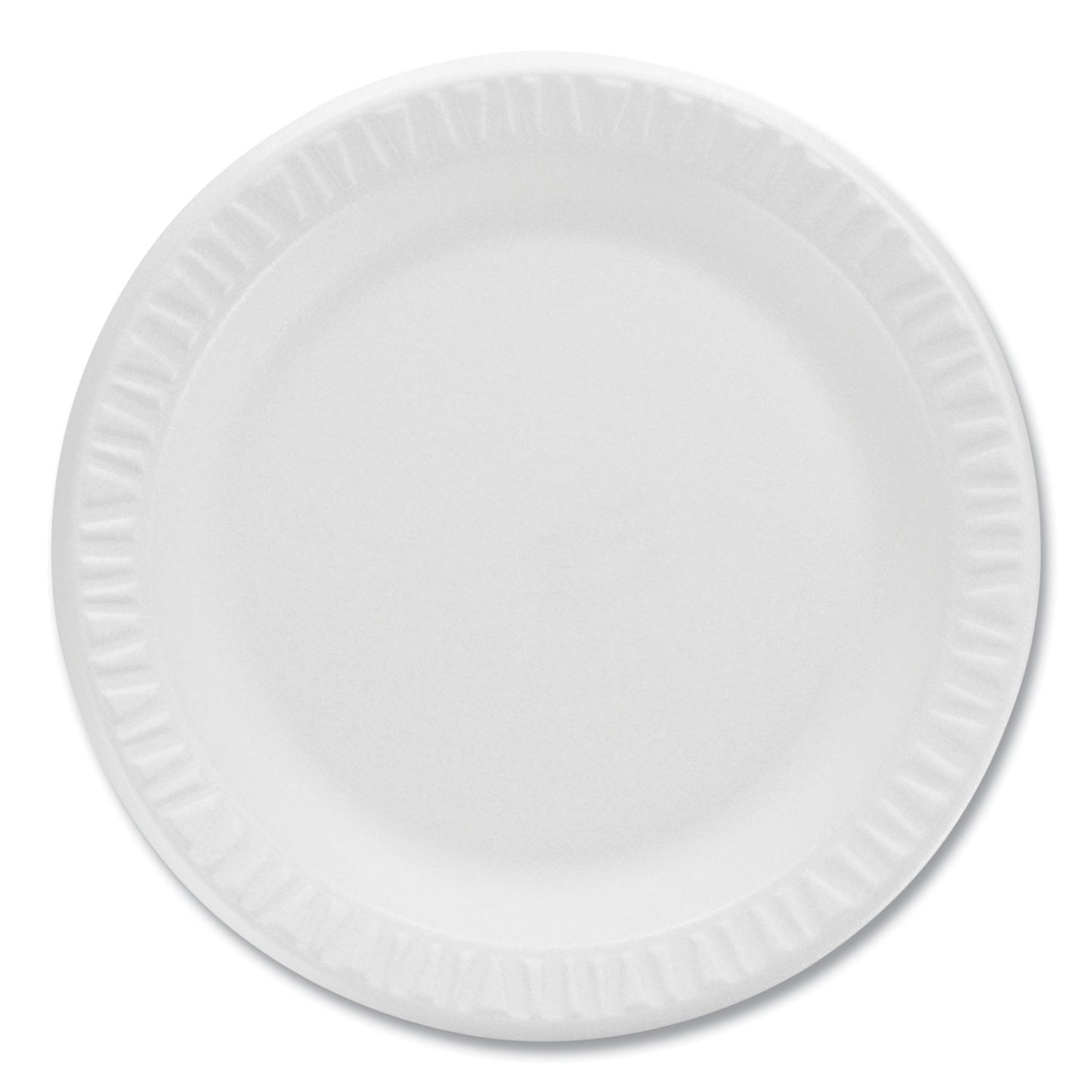 Dart Concorde Non-Laminated Foam Plates, 9" dia, White, 125/Pack (DCC9PWCRPK)