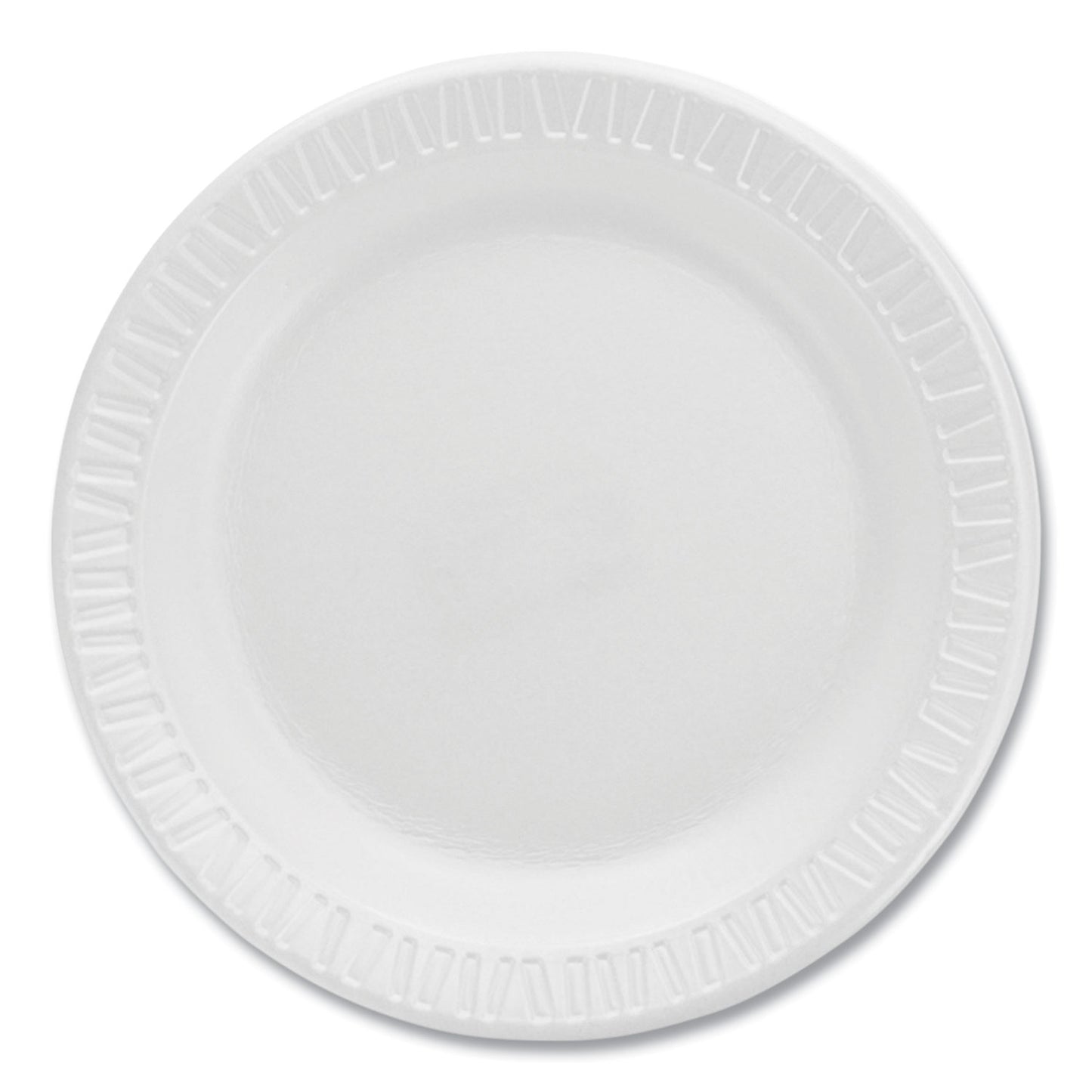 Dart Quiet Classic Laminated Foam Dinnerware Plates, 6" dia, White, 125/Pack, 8 Packs/Carton (DCC6PWQR)