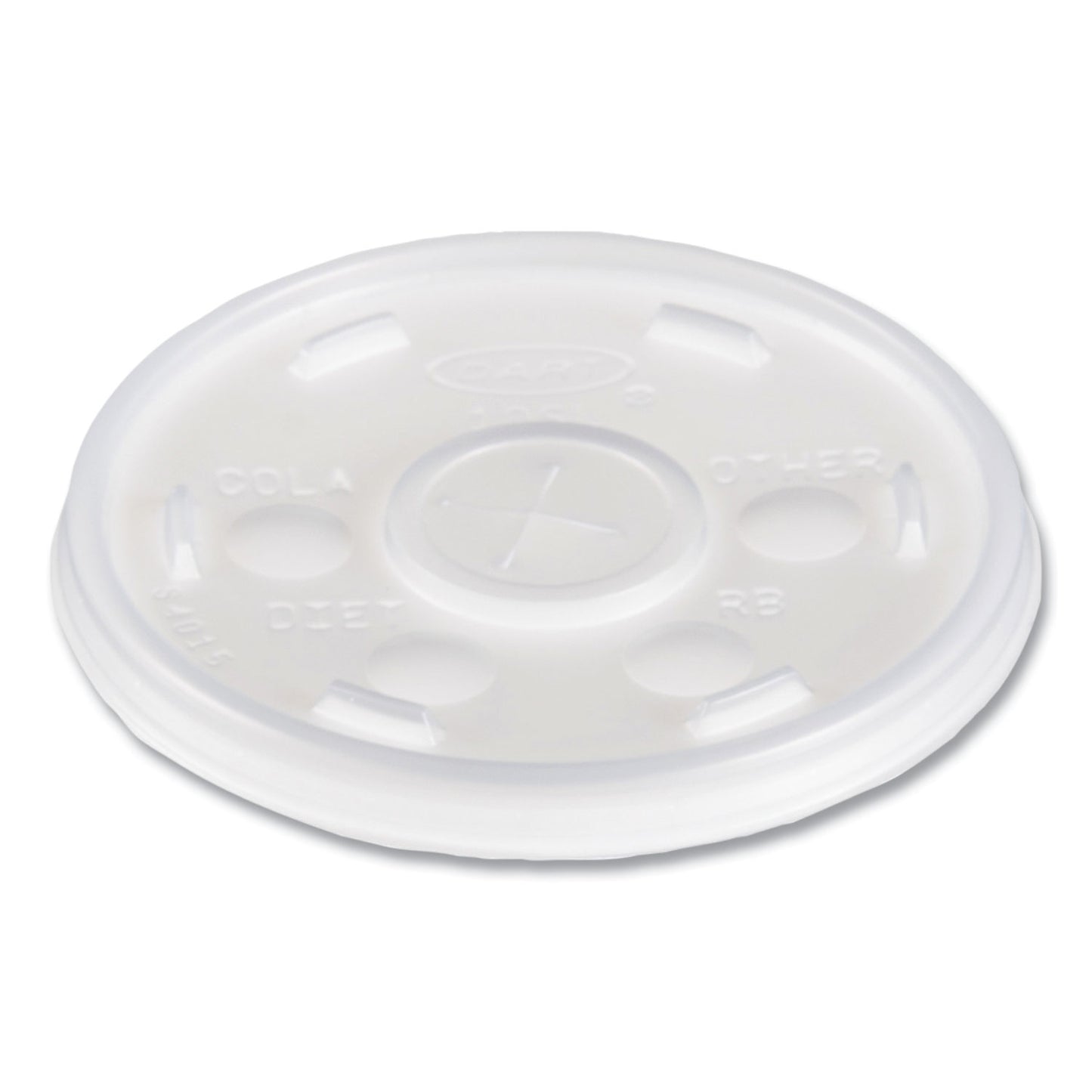 Dart Plastic Cold Cup Lids, Fits 10 oz Cups, Translucent, 100 Pack, 10 Packs/Carton (DCC10SL)
