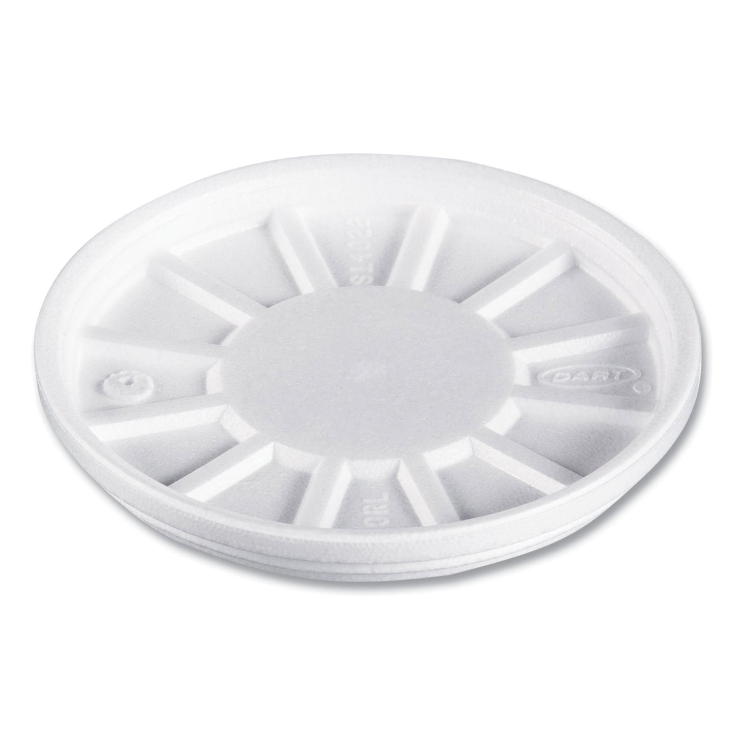 Dart Vented Foam Lids, Fits 6 oz to 32 oz Cups, White, 50 Pack, 10 Packs/Carton (DCC20RL)