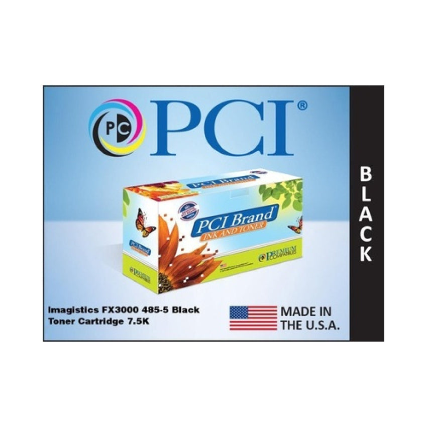 PCI Brand Compatible Imagistics 485-5 Black Toner Cartridge 7500 Pg Yld For Imagistics/pitney Bowes/oce Fx2100/ix2700/ix2701/sx2100/4855 Made In Usa (4855PC)