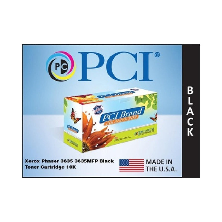 PCI Brand Compatible Xerox 108r00795 Black Toner Cartridge 10k Yield For Xerox 3635/3635mfp/3635v/s/3635v/x Made In Usa (108R00795PCI)