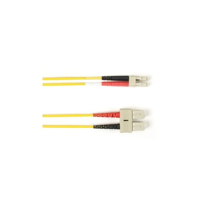 Black Box Os2 9/125 Singlemode Fiber Optic Patch Cable - Ofnr Pvc, Sc To Lc, Yellow, 2-m (6.5-ft.), Gsa, Taa, Non-returnable/non-cancelable (RSM002MSCLCYL)