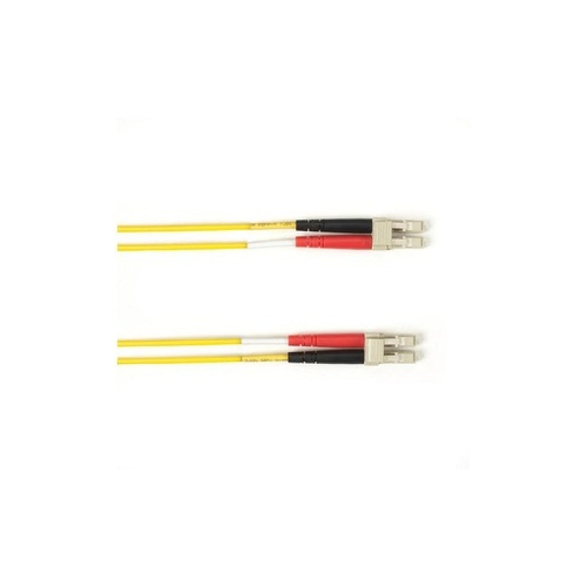 Black Box Os2 9/125 Singlemode Fiber Optic Patch Cable - Ofnr Pvc, Lc To Lc, Yellow, 20-m (65.6-ft.), Gsa, Taa, Non-returnable/non-cancelable (RSM020MLCLCYL)