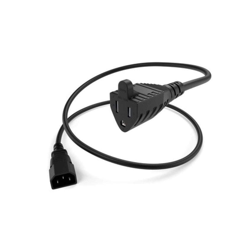 Uncommonx Power Cord 5/15r To C14 10amp Black 1ft (PWR515RC1401FBLK)